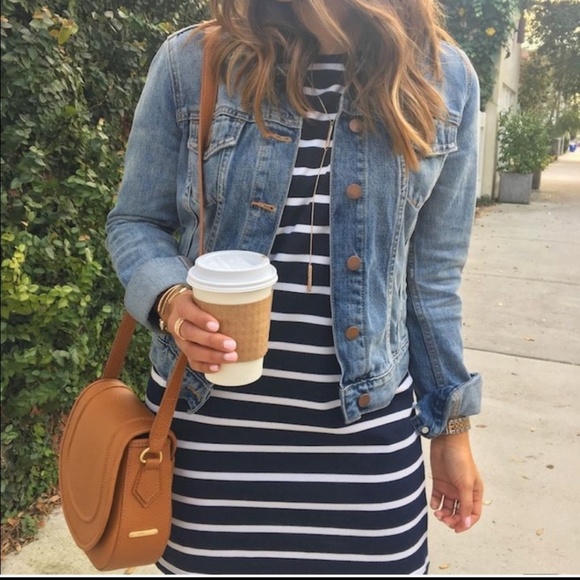 Navy Blue Swing Dress with White Dress - Picture 2 of 4